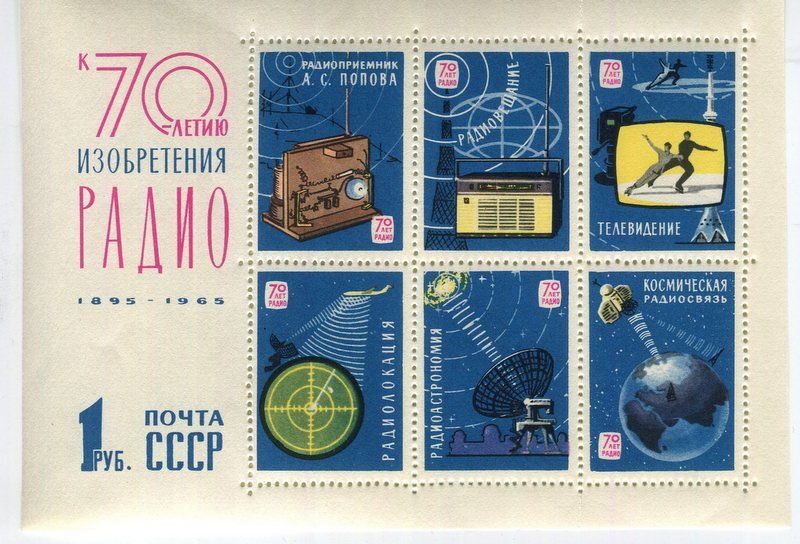 Alle Briefmarken: Block "Radio". UdSSR – Gebraucht aus Basel von Butsch5