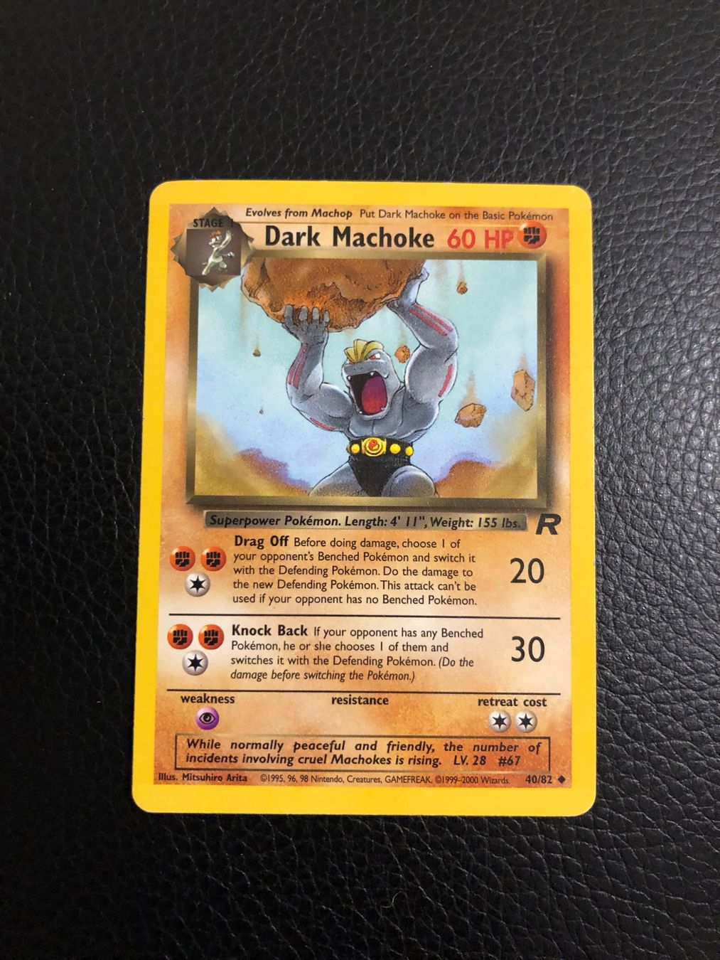 Pokémon Carte collezionabili: Team Rocket Dark Machoke 40/82 Ab 1 – Usato da Paradiso venduto da Pkmn10