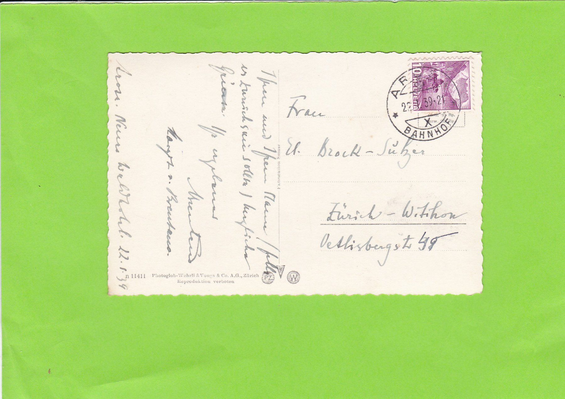 Cartes postales: Inner-Arosa--Skigelände – D'occasion à St. Peterzell par neckertal 1