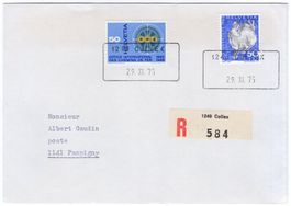 COLLEX - Aushilfstempel auf Chargé Beleg nach PAMPIGNY