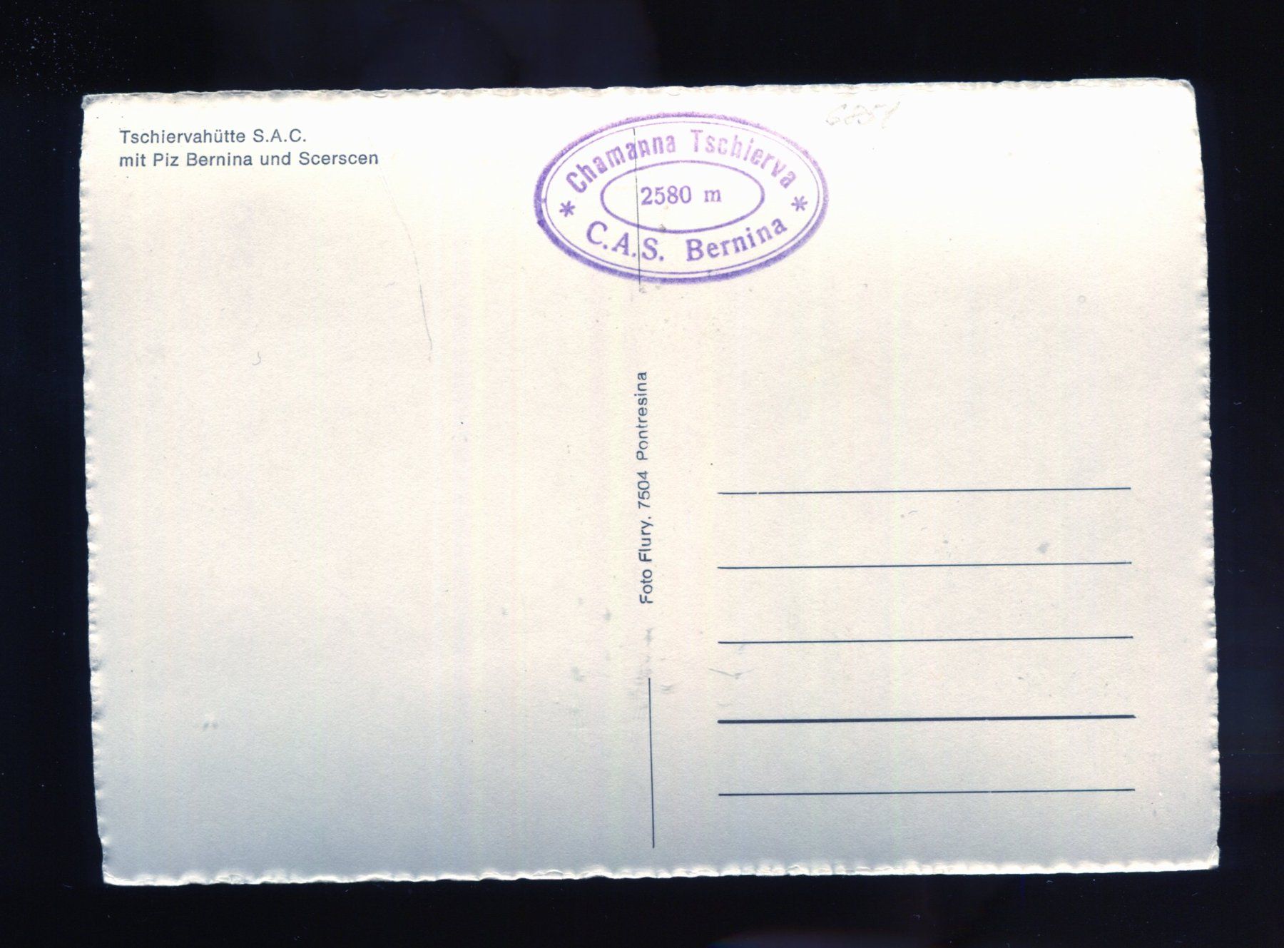 Cartoline postali: Tschiervahhütte S.A.C. – Usato da Aarau venduto da Elmaar41 1