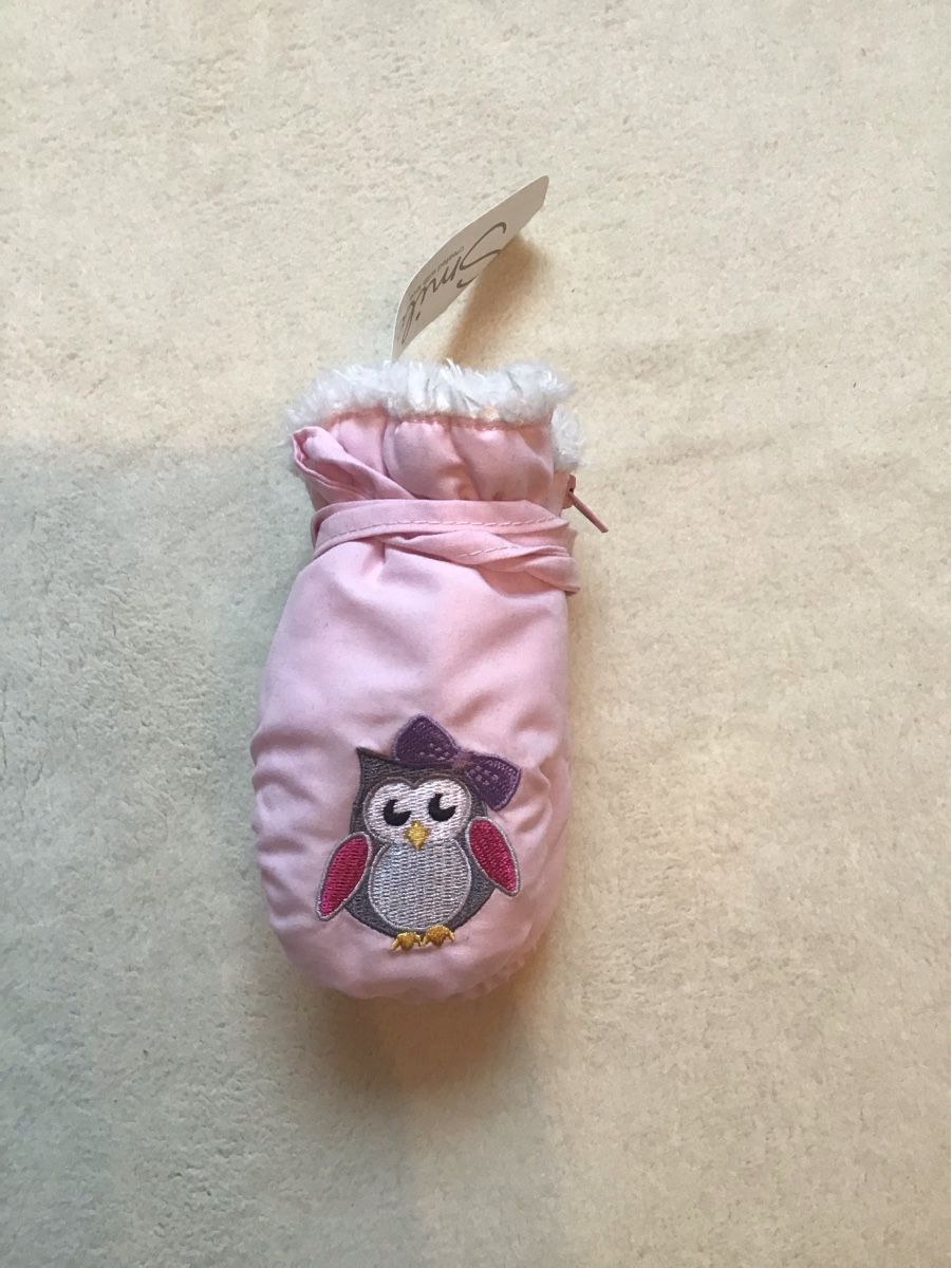 Migros Kinderhandschuhe: Süsse Mädchen Winterfäustlinge Eule NEU Gr. 6-12M Smile – Neu und originalverpackt aus Buchs AG von Dasmusstduhaben