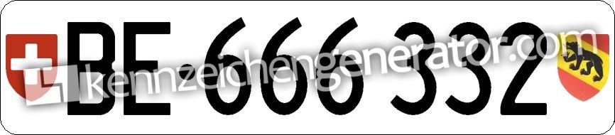 Insegne: Kontrollschild BE 666 332 – Nuovo (secondo la descrizione) da Koppigen venduto da Fseven