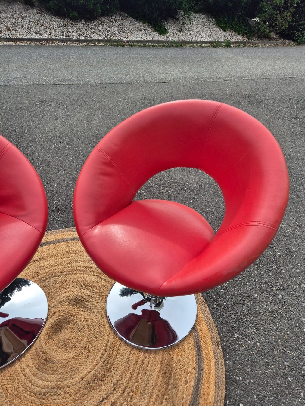 Sedie: 2 chaises pivotantes simili rouge – Usato da Fully venduto da tameab 5