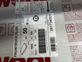 Dämmplatten Rockwool Frontrock Plus 50 und 100 mm
