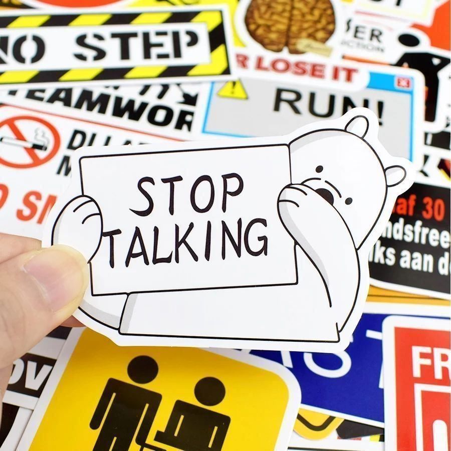 Sticker: 50 Stk. Warnung Aufkleber – Nuovo e nell'imballaggio originale da Winterthur venduto da Neilpryde01 3
