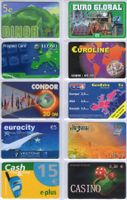 10 diverse Prepaidkarten aus der Welt - mit schönen Motiven