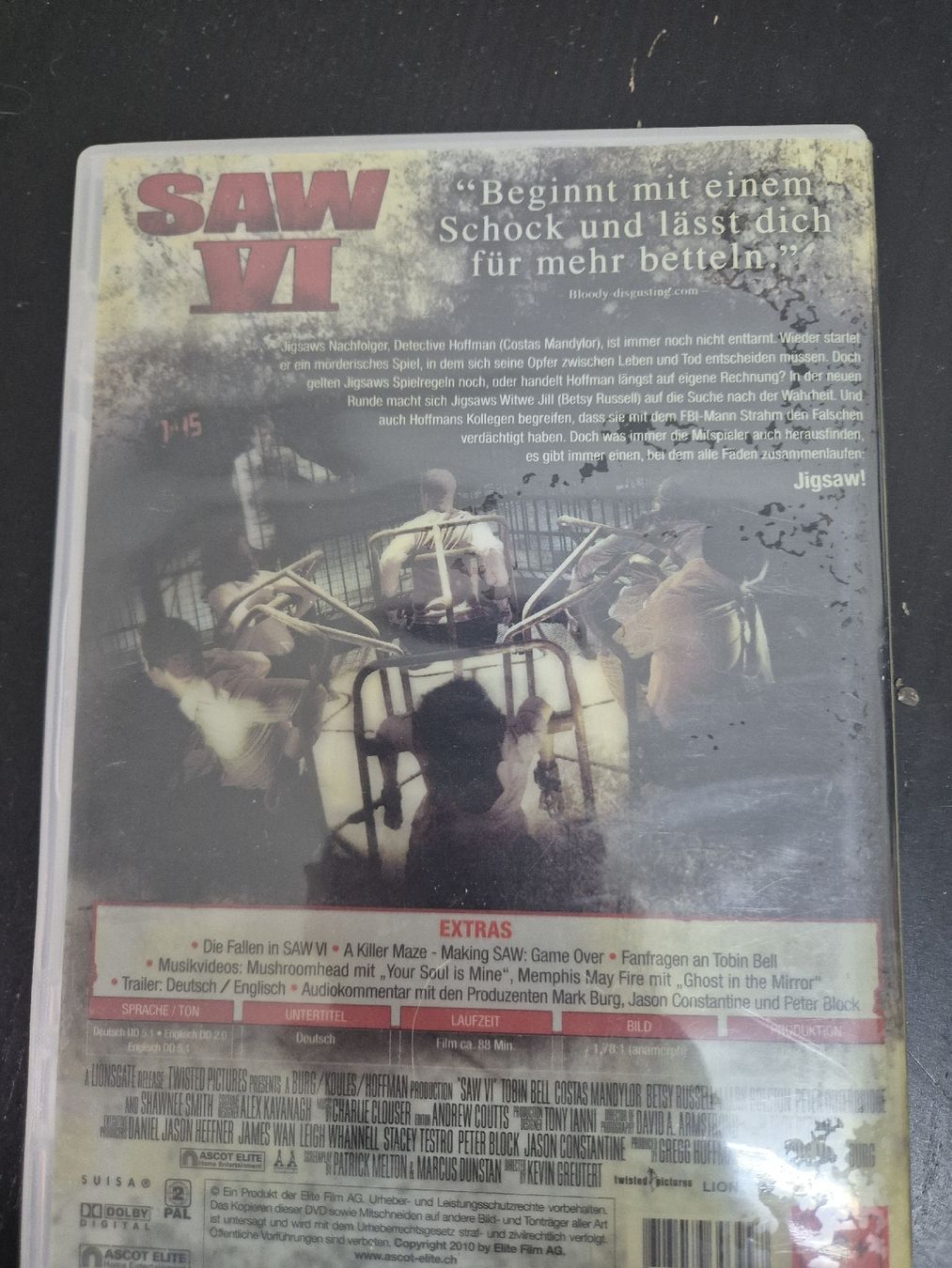 Tutti i DVDs: SAW VI DVD  – Usato da Wald ZH venduto da _Hotarubi_ 1
