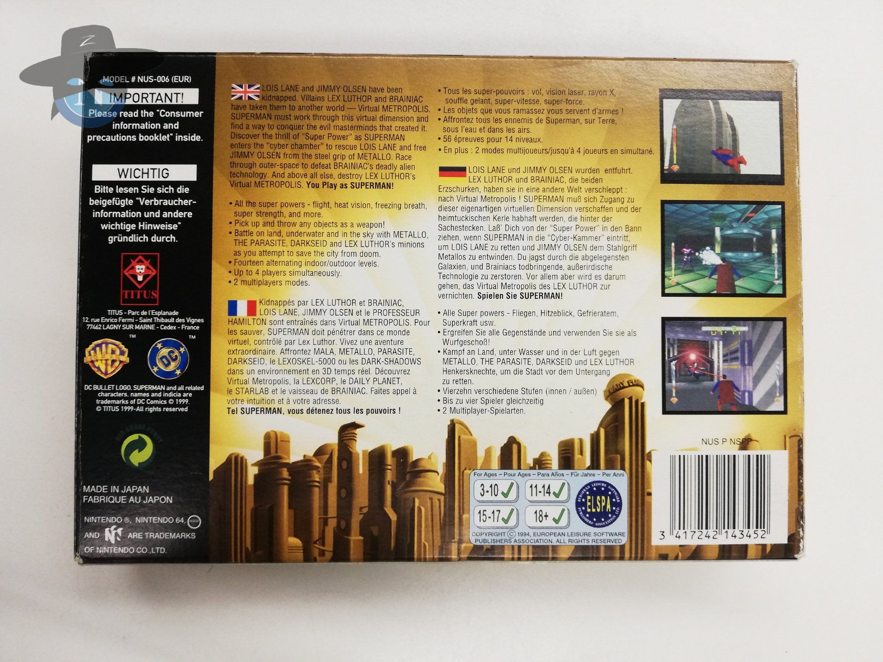 Nintendo Giochi: Superman / Nintendo 64 - N64 – Usato da St. Gallen venduto da zorro_dc 1
