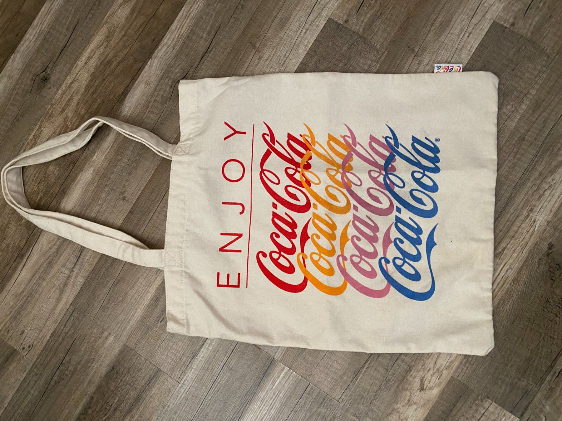 Coca-Cola Borse: Coca Cola Baumwolltasche  43x38cm – Usato da Allenwinden venduto da Obalu