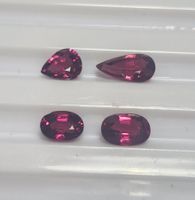 4 Rhodolith Granate | 6.88 ct. Total | Unbehandelt