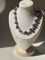 Premium Edelstein Halskette 18k vergoldet Edelstahl Handmade