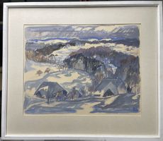 Winterlandschaft  von Fred Baumann (geb. 1947 in Biel