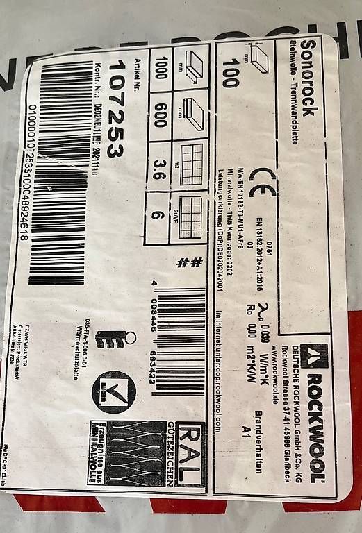 Materiale di riempimento: Rockwool Dämmung  – Usato da schaffhausen venduto da vincentw01 1