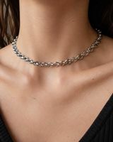 Handgefertigter Choker Edelstahl wasserfest