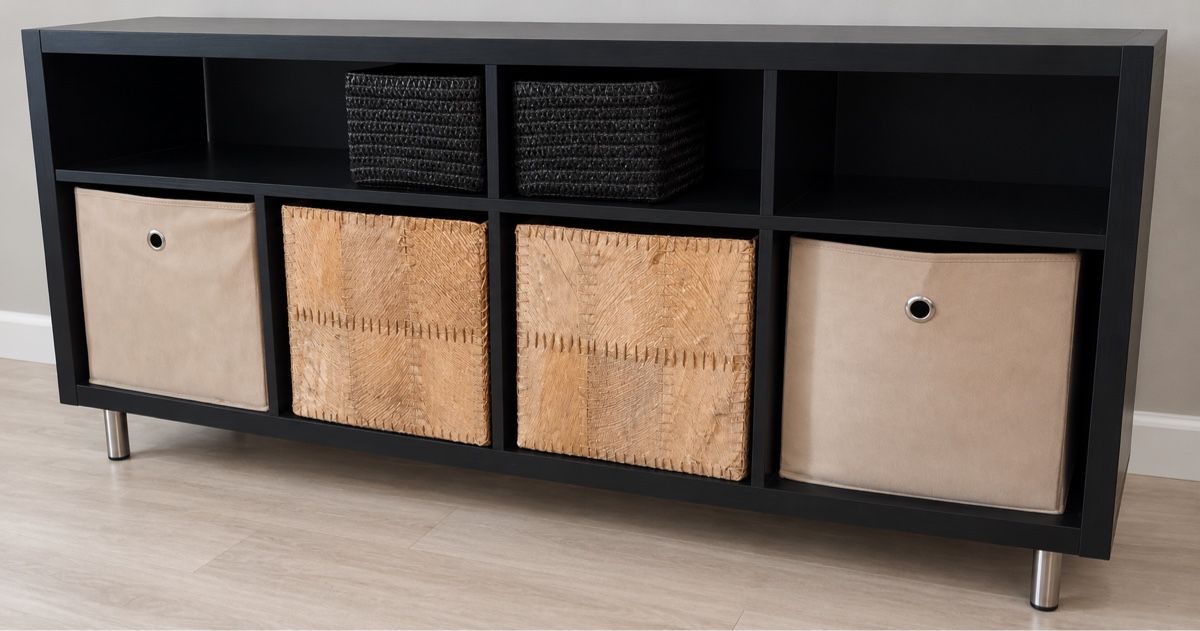 Ikea Mobili TV: Schwarzes TV-Möbel / Ikea Kallax – Usato da Köniz venduto da L_2000 1