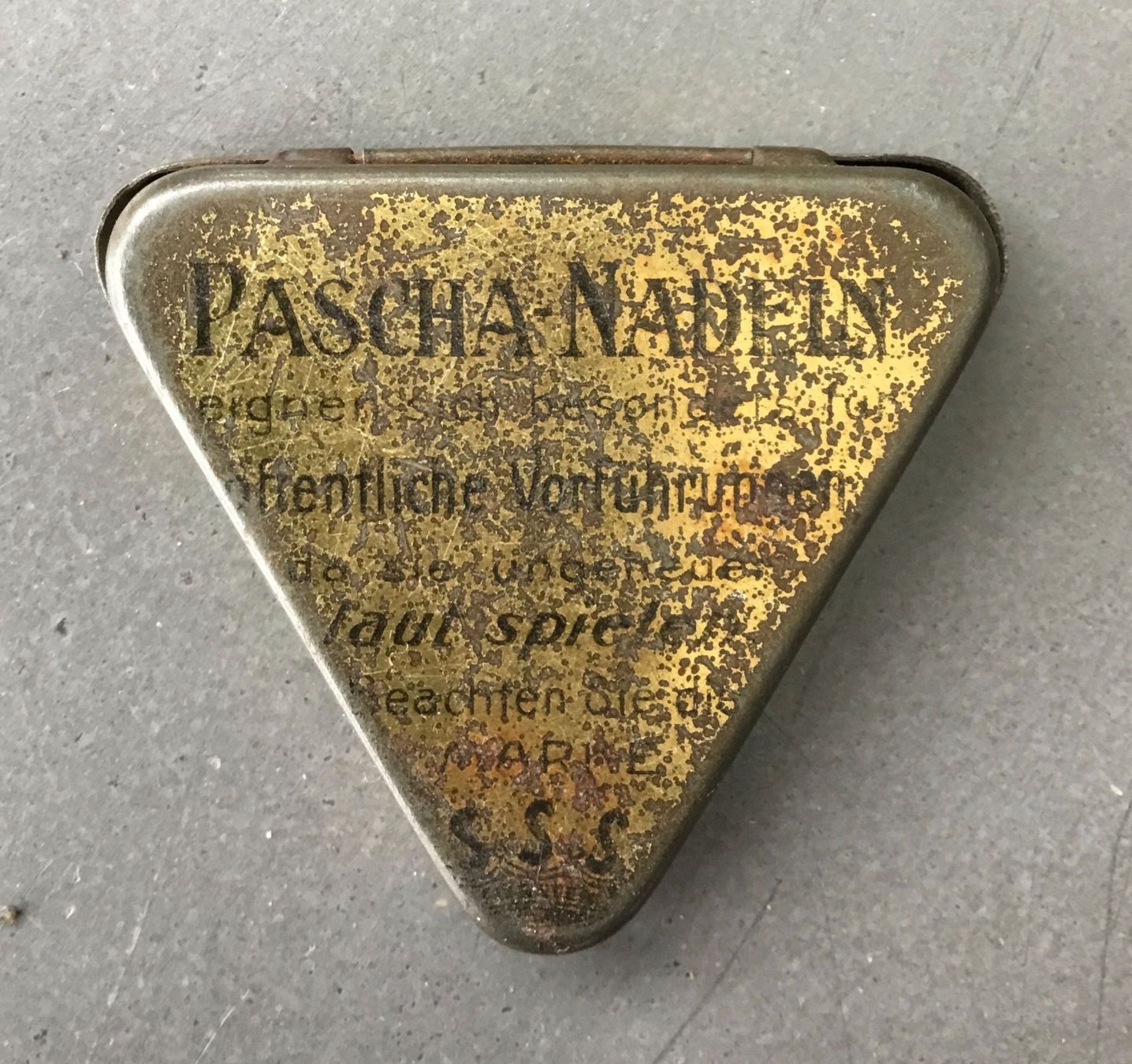 Barattoli: Blechdose PASCHA, antik – Usato da Eggersriet venduto da Wiese61 1