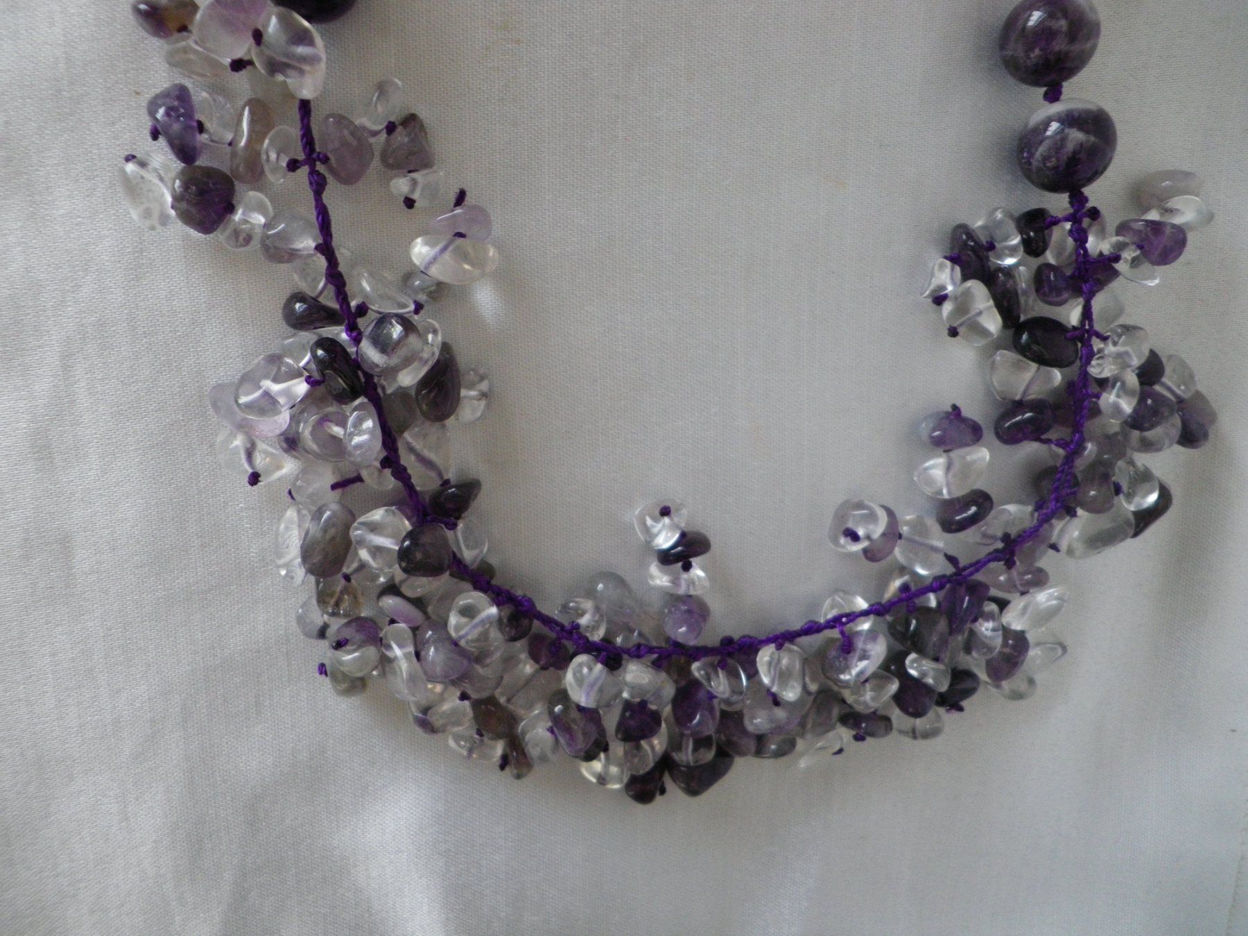 Minerali & Pietre curative: Tolle Steinkette aus Amethyst – Usato da Reinach BL venduto da Annodomini 2