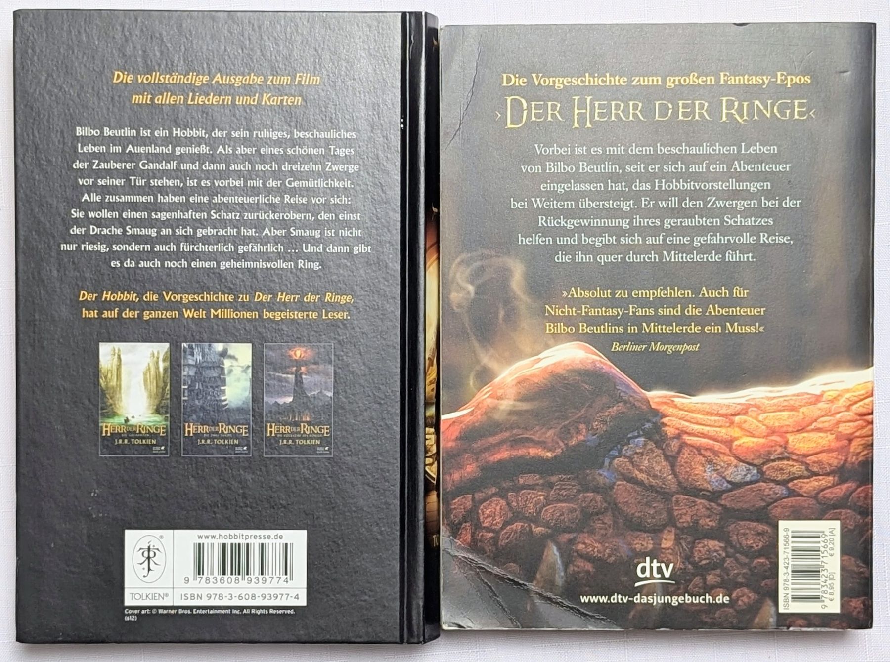 Libri: Der Hobbit & Der kleine Hobbit - J.R.R. Tolkien – Nuovo (secondo la descrizione) da Wängi venduto da ABIZONE-86 1