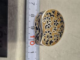 Silber Döschen Dose 925 Schmuck Emaille Vintage Rarität