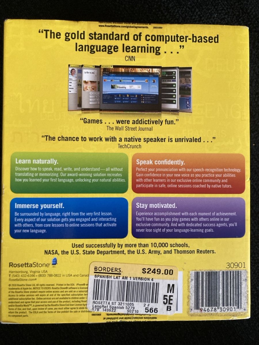 Software: RosettaStone Spanisch Level 1, Sprachkurs, Neu/Unbenutzt – Nuovo e nell'imballaggio originale da Vinelz venduto da Viewfinder84 1