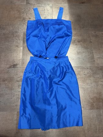 Seidenbluse mit Rock 