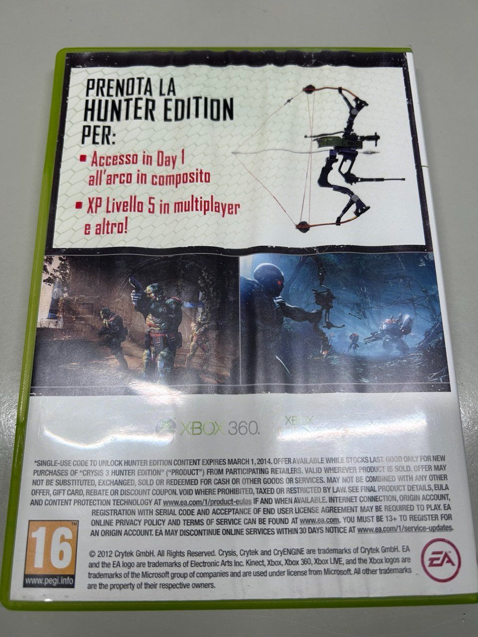 Microsoft Giochi: Crysis 3 - Hunter Edition per Xbox 360 – Usato da Giubiasco venduto da LorisVale 1