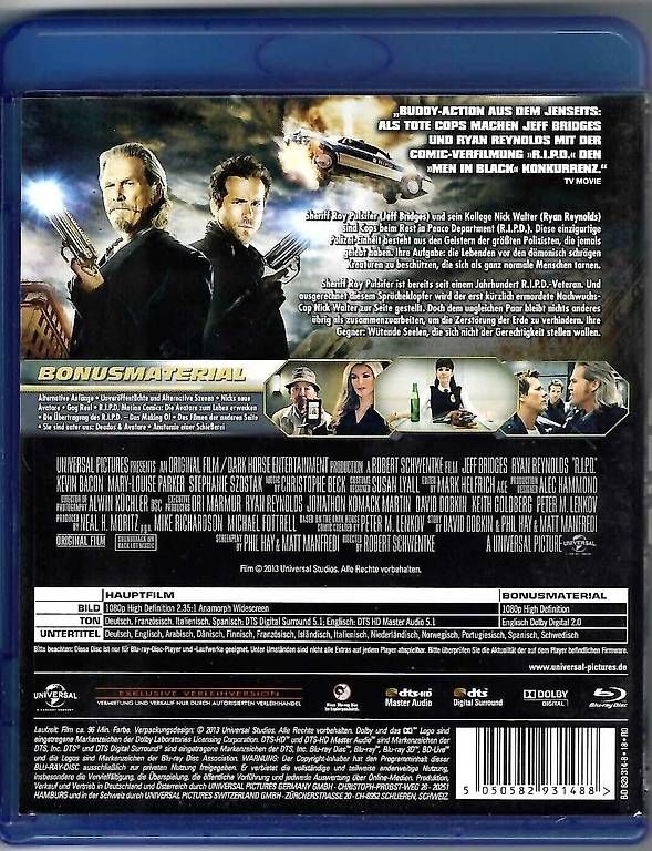 Alle DVDs: R.I.P.D. - Blu-ray Film – Gebraucht aus Dörflingen von Super-Bob 1