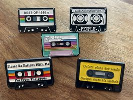 5x Retro Pin Kassette Mixtape