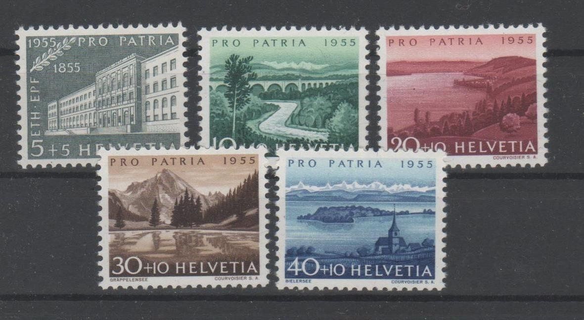 Tous les timbres: Pro Patria Satz 1955 ** Kat: 15.00 CHF – Neuf (Voir description) à Remetschwil par Hofiii