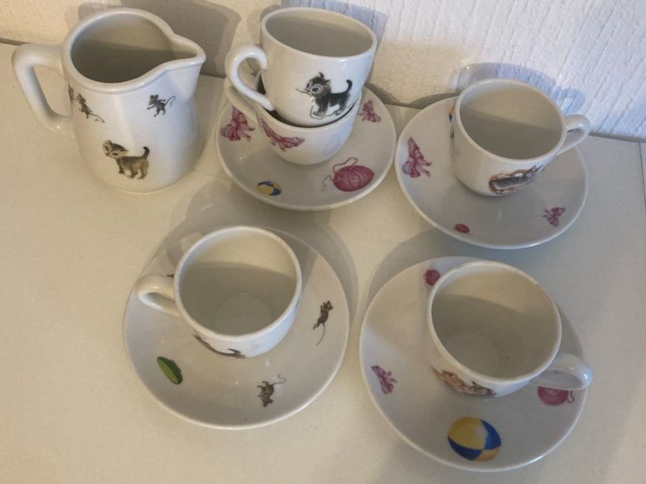 Ancient services espresso porcelain Langenthal Chat& Souris (D'occasion ...
