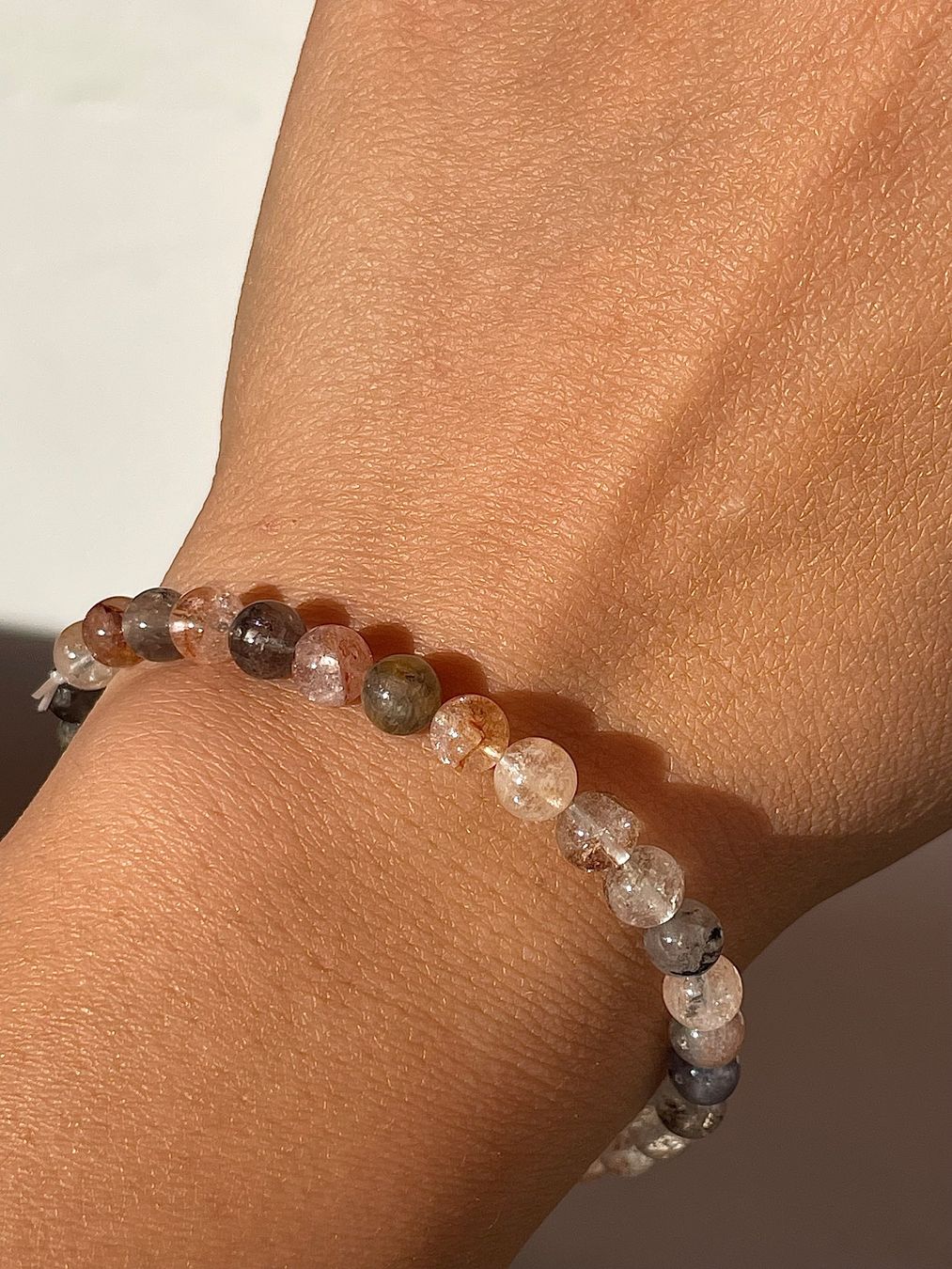 Bracciali & Braccialetti: 100 % natürlich Herkimer-Phantom Armband, Edelsteinarmband – Nuovo e nell'imballaggio originale da Schiers venduto da sisikristall 1