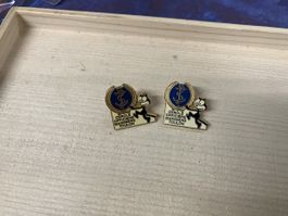 2 Vintage Pins Frankreich Marine Toulon Armee Militär