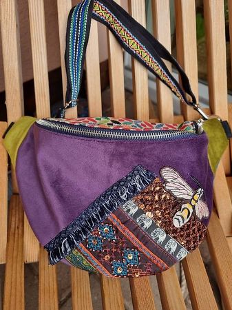 Patchwork Bauchtasche, Tasche handmad Vintage,tolle geschenk