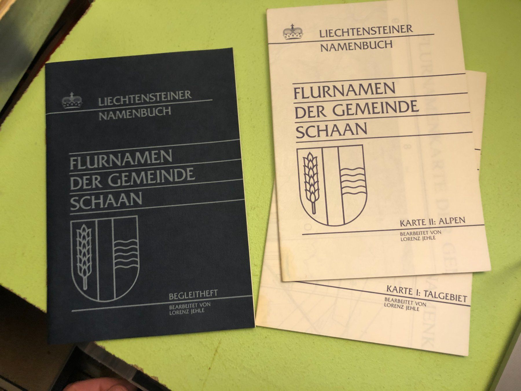 Tinte: Lorenz Jehle: Flurnamen der Gemeinde Schaan. – Usato da Zürich venduto da allp 1