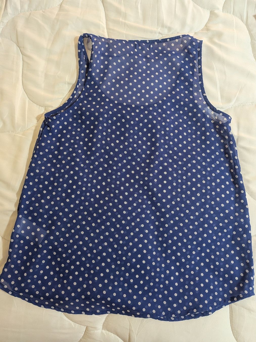 Tops: Blue Polka Dot Tank Top - Small, good condition – Gebraucht aus Wettingen von ann_hzb5 1