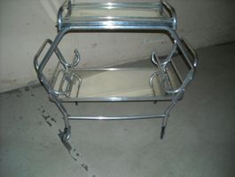 Art Deco Servierboy mit abnehmbaren Tablett & Flaschenhalter