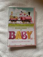 Geburt Baby Glückwünsche Karte Umschlag Zug rosa