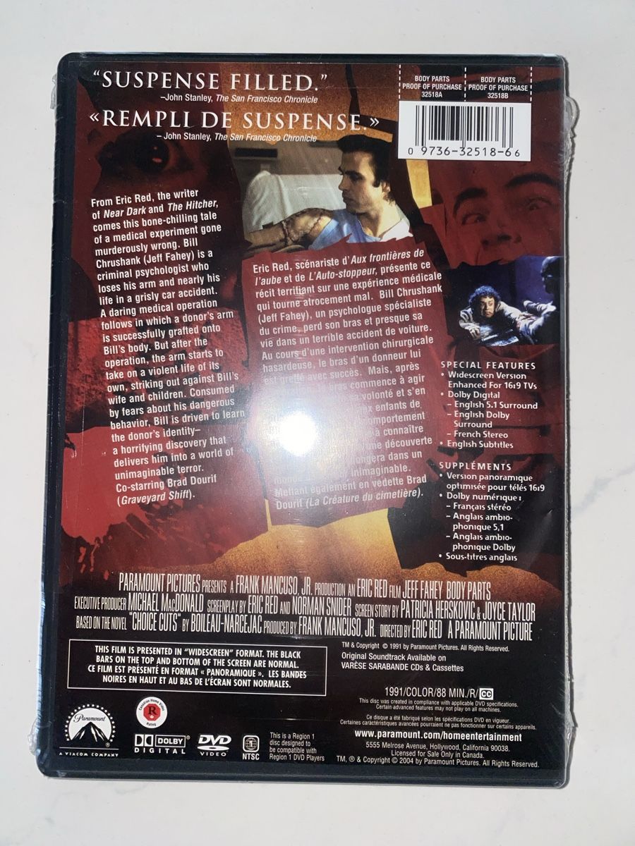 Tutti i DVDs: Body Parts DVD Code 1 US Import – Nuovo e nell'imballaggio originale da Rüschlikon venduto da Granulat204 1