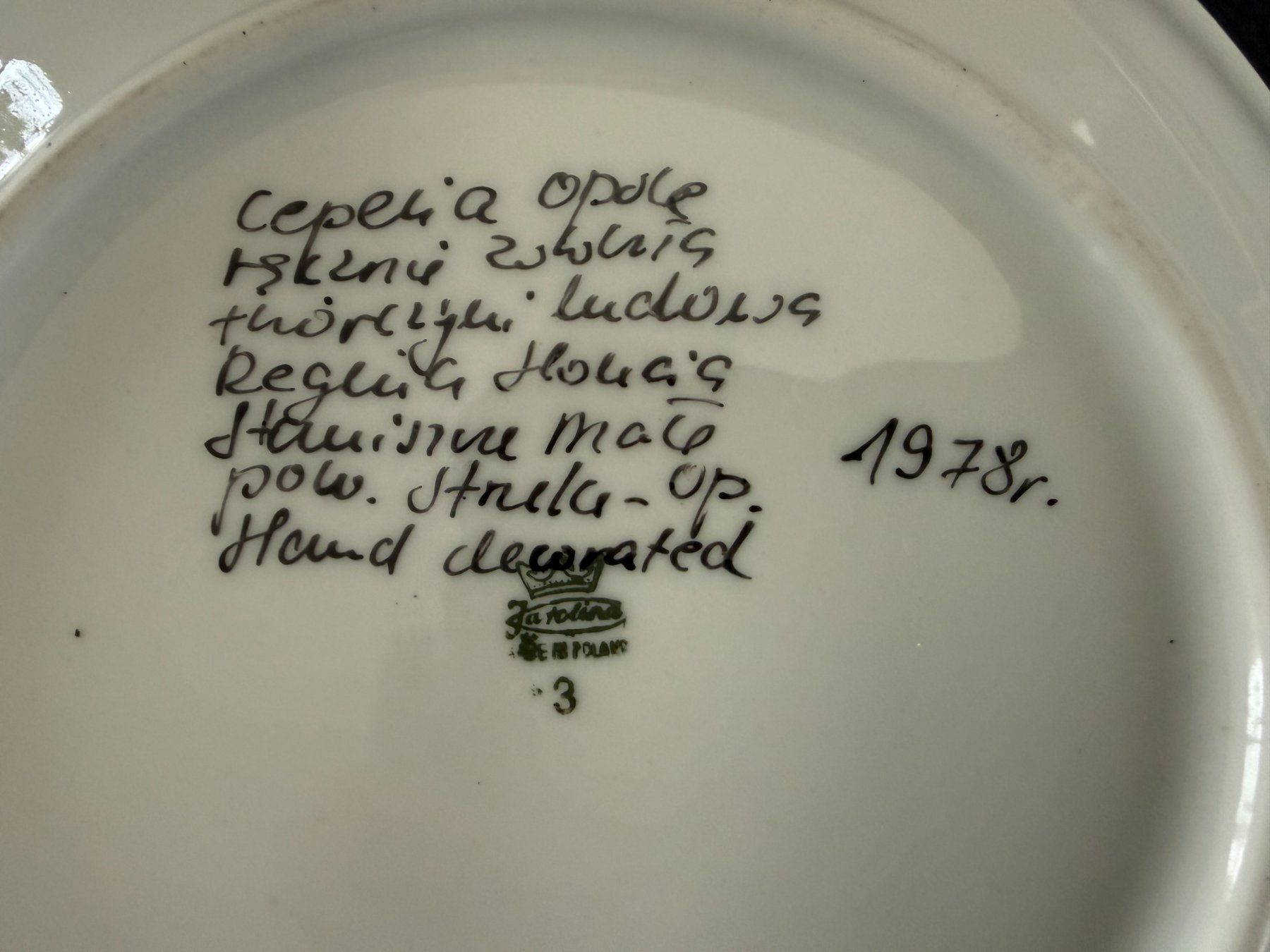 Teller: OPOLE  TELLER  BISQUITTELLER  ANBIETTELLER   HANDGEMALT – Gebraucht aus Subingen von ArtBead 3