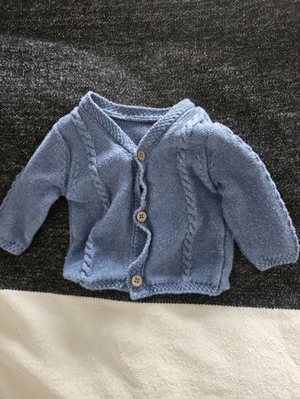 Baby Strickjacke blau Grösse 50/56 