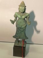 Antike Buddha Uma Bronze Cambodia 12./14.Jhd 14/17,5cm Nr.15