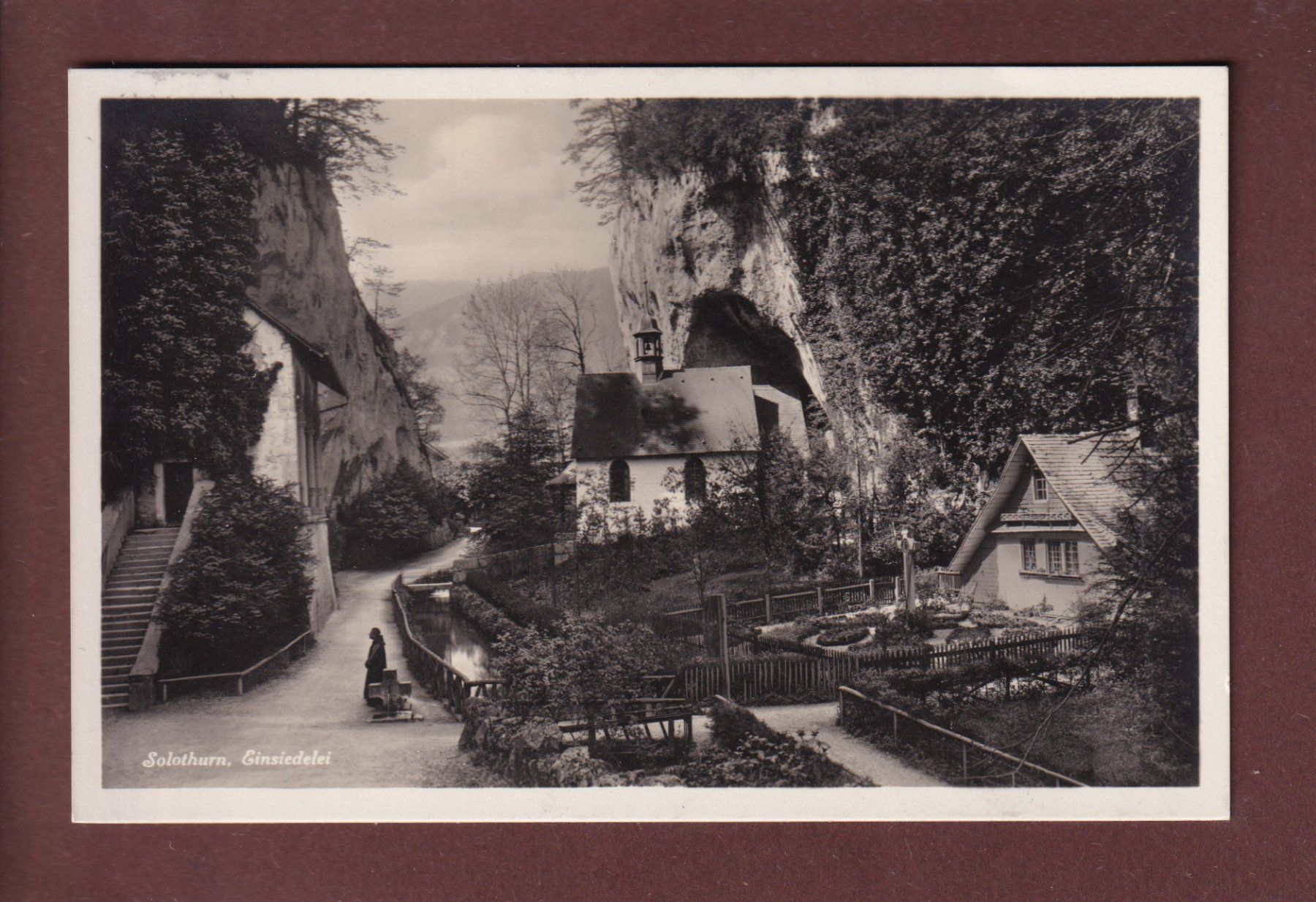 Cartoline postali: SOLOTHURN - Einsiedelei St. Verena - 1930 – Usato da Pully venduto da nicecards