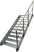 Stahltreppe 11 Stufen+Geländer 120x209cm