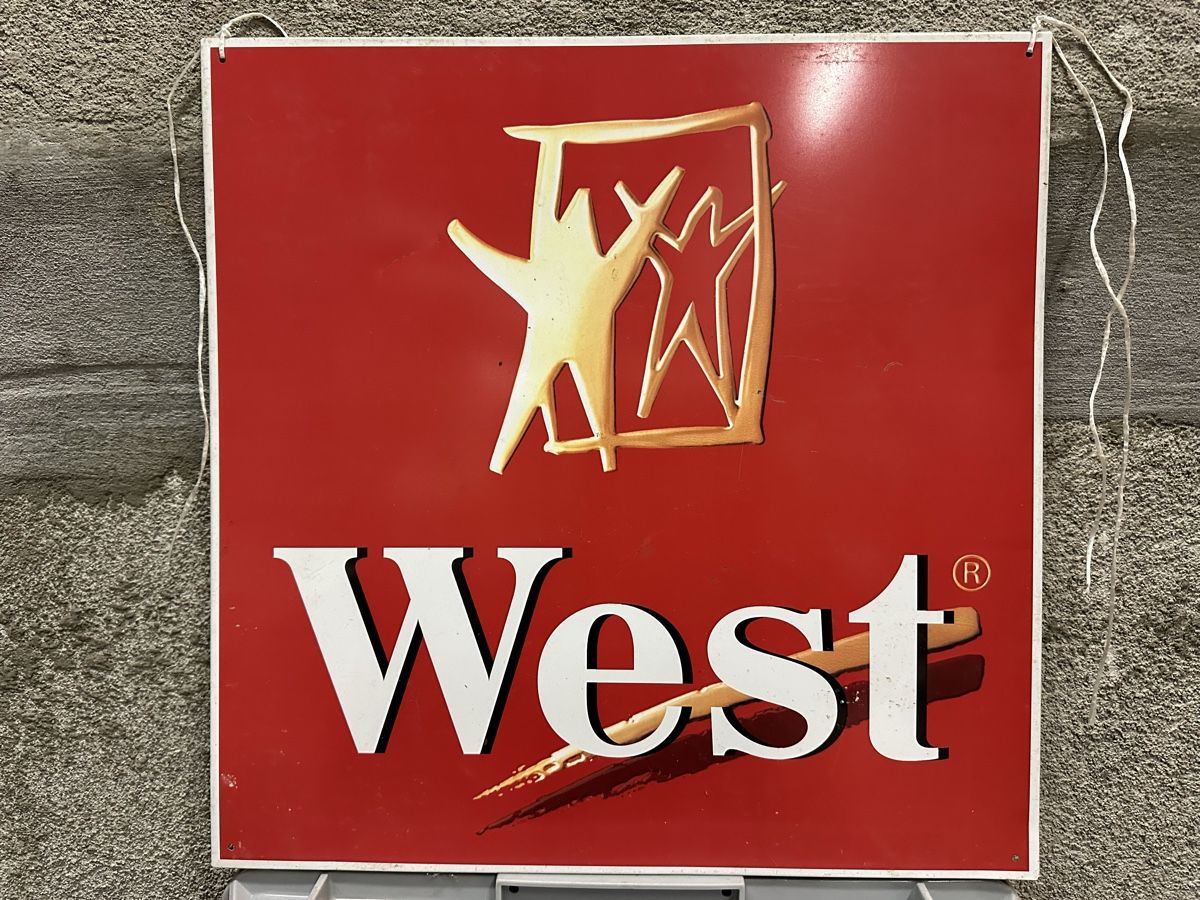 Insegne: West Zigaretten Werbung Reklame – Usato da Reinach AG venduto da rares75