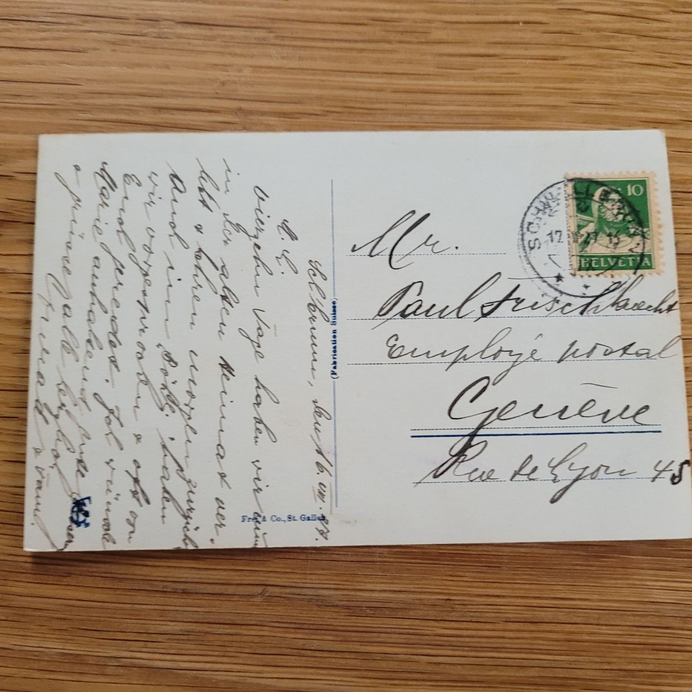 Tutti i francobolli: Dokument Genève 1929 Schwellbrunn – Usato da Biel/Bienne venduto da Destockweb