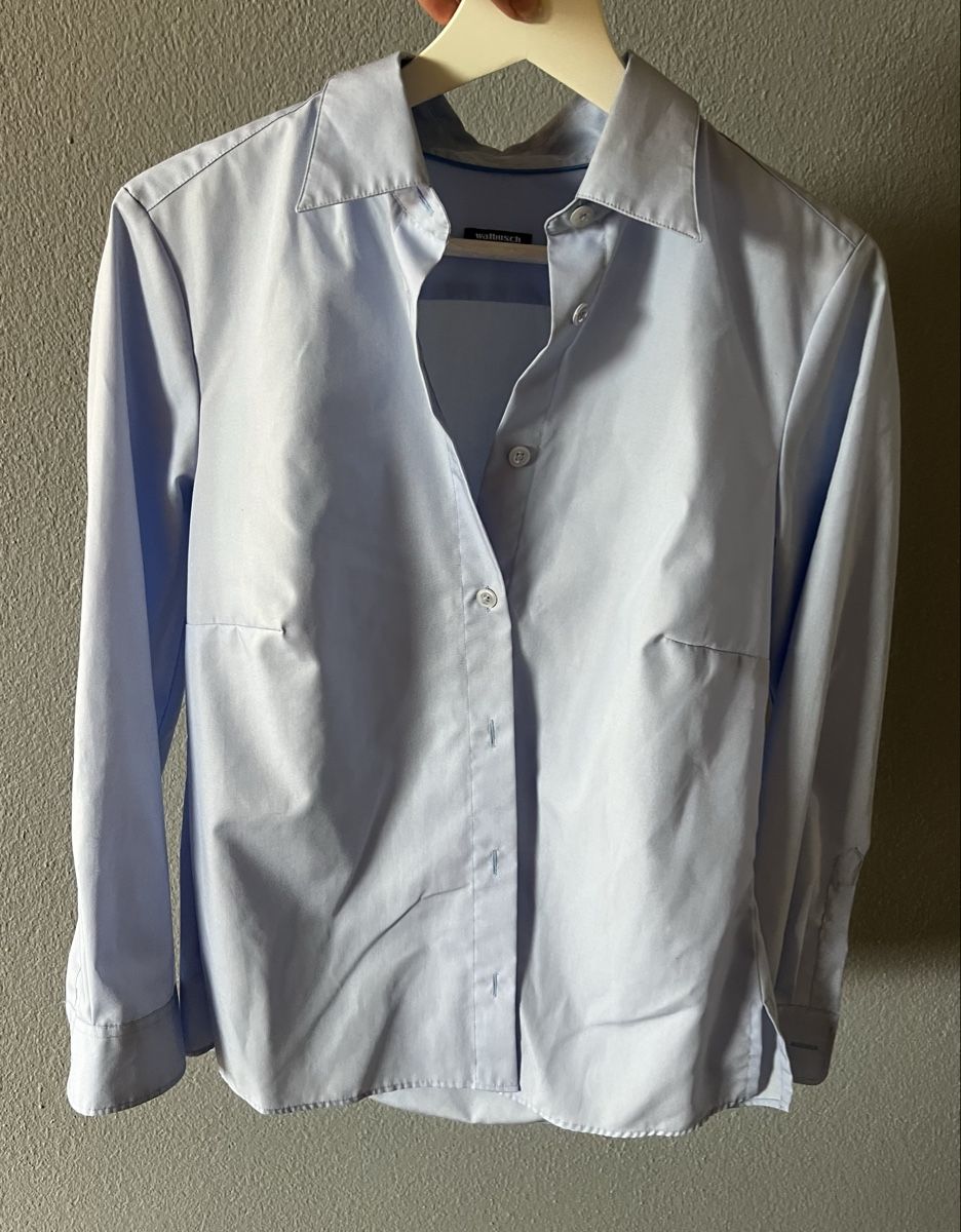 Walbusch Camicette: Walbusch Extraglatt Hemdbluse Gr. 38, hellblau  – Usato da Staad SG venduto da Chirrari 1