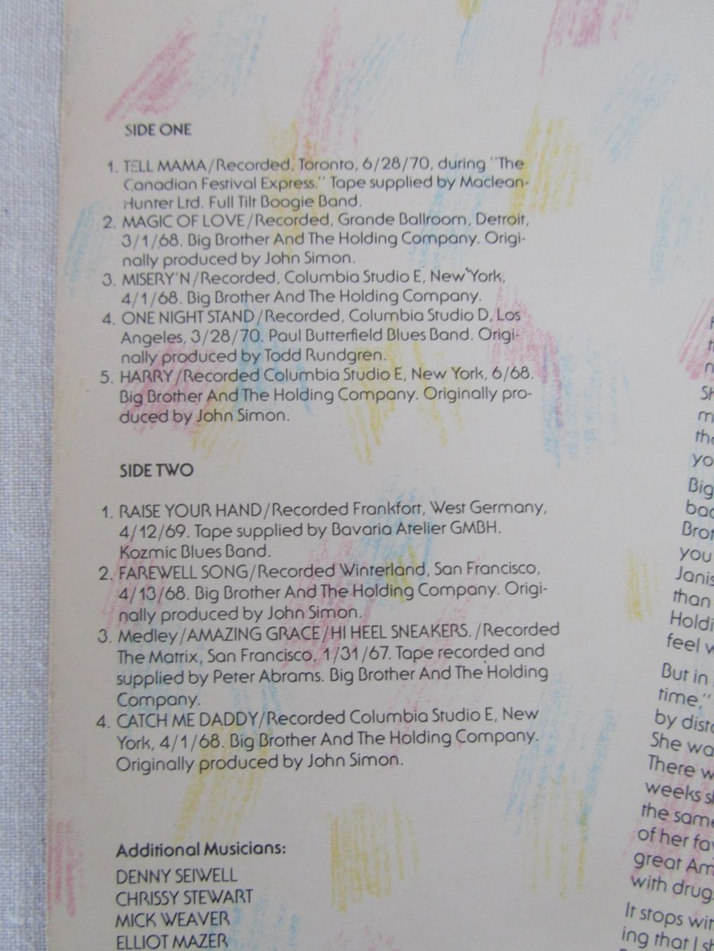 Dischi in vinile: JANIS JOPLIN:    Farewell Songs – Usato da Seengen venduto da mikelele 5