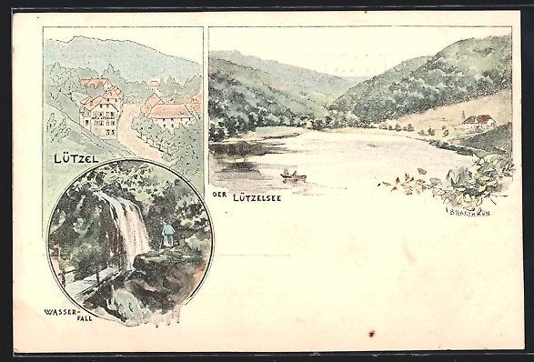 Cartes postales: Pleigne, Lützel, Wasserfall, Lützelsee – D'occasion à Berlin par bartko-reher