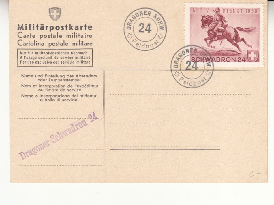 Alle Briefmarken: Kavallerie Wi 27 auf Militär PK – Gebraucht aus Bürglen TG von StampGraf